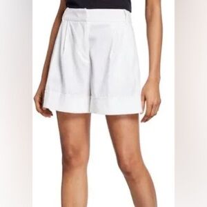 DVF White Shaina Linen Shorts -‎ Size 12